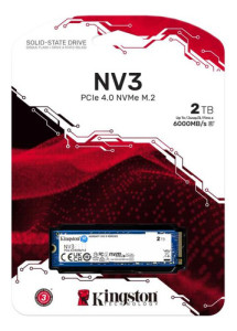 Kingston Nv3 M.2 2280 Nvme Pcie 4.0 Ssd, 2 Tb De Lectura, 6000 Mb/s, Color Azul