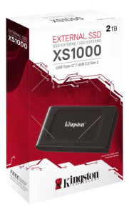 Unidad Estado Solido Kingston Ssd Xs1000 Externo 2tb Usb 3.2 Color Negro