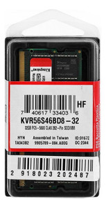 Memoria Para Laptop Sodimm Kingston Ddr5 32gb 5600 Mhz