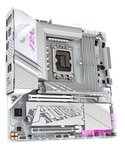 Gigabyte Z890m Aorus Elite Wifi7 Ice Ultra Core (serie 2) Lga 1851, Atx, Ddr5, 3 Veces M.2, Pcie 5.0, Thunderbolt 4, Wifi7, Lan De 2,5 Gbe, Ez-latch