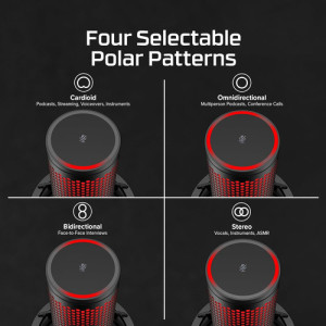 Micrófono Usb Hyperx Quadcast 2 Para Juegos, Streaming