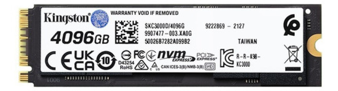 Disco Sólido Interno Kingston Skc3000d/4096g 4tb Negro