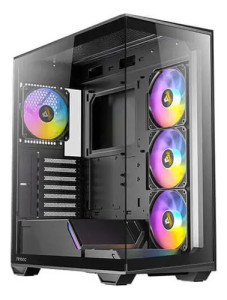 Armario Para Juegos Antec C3 Argb De Vidrio De 4 Mm, 4 Ventiladores De 120 Mm, Color Negro