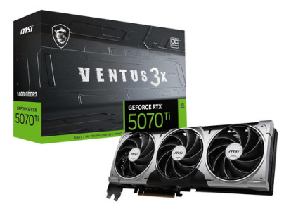 Tarjeta De Video Msi Rtx 5070 Ti Ventus 3x Oc 16gb Gddr7
