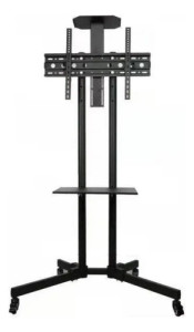 Soporte Tv Con Ruedas Inclinacion Regulación 32 70 Pulgadas Color Negro